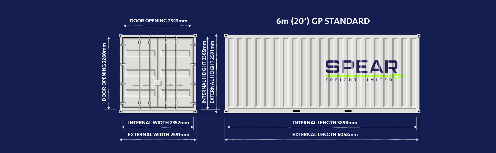 Container Dimensions Spear Freight Limited